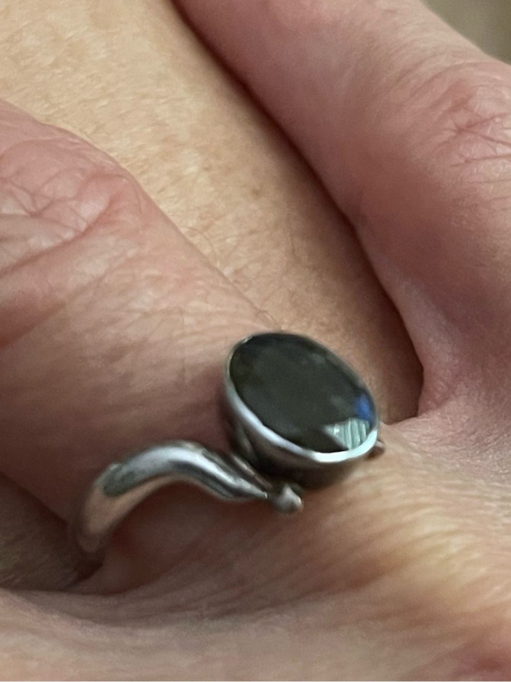 Labradorite and sterling silver ring
